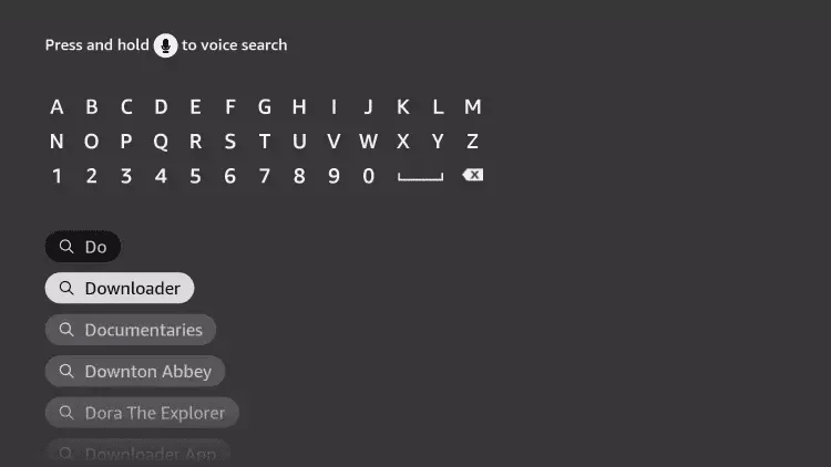Hakuna TV Fire TV Stick – Schritt 2: „Downloader“ eingeben