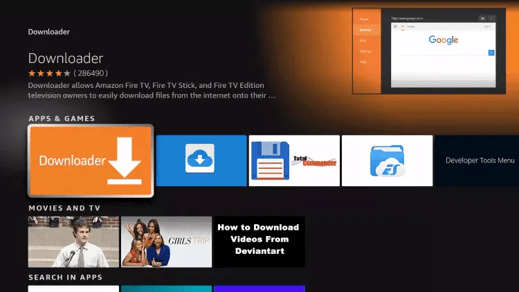Hakuna TV Fire TV Stick – Schritt 3: App auswählen