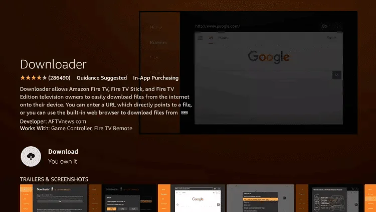 Hakuna TV Fire TV Stick – Schritt 4: Herunterladen