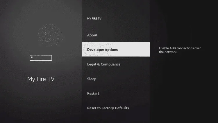 Hakuna TV Fire TV Stick – Schritt 2: Entwickleroptionen