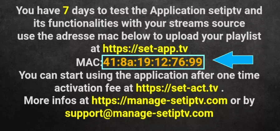Hakuna TV Smart TV – Schritt 1: MAC-Adresse notieren